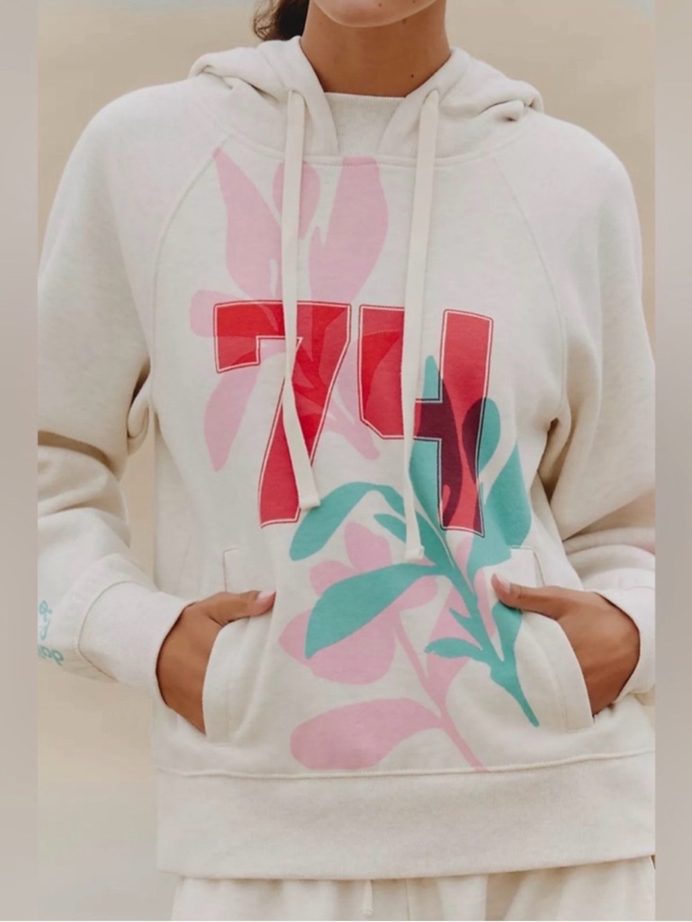 Daily Practice Anthropologie Cozy Relaxed Hoodie Oatmeal Heather Women’s S